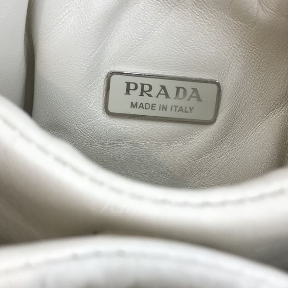 Prada Soft Padded Nappa Leather Mini Handbag White - Picture 8 of 8